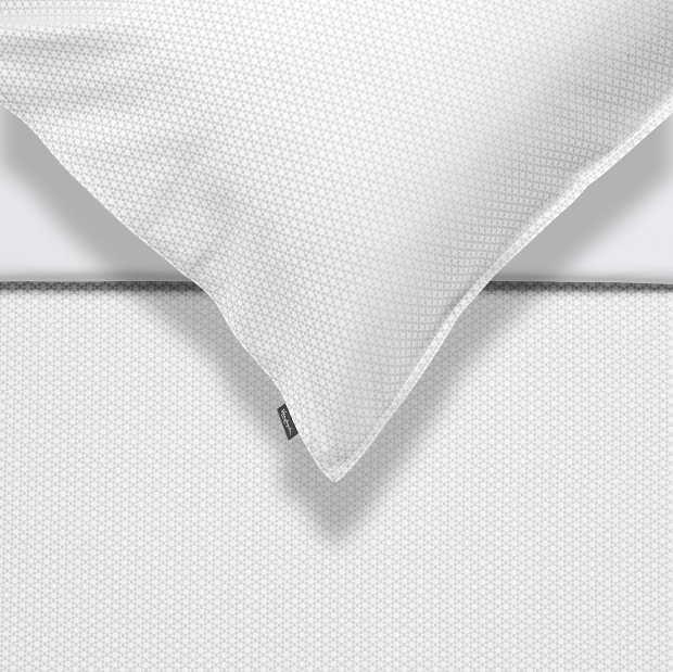Vandyck katoensatijnen kussensloop PURITY 80 white punt